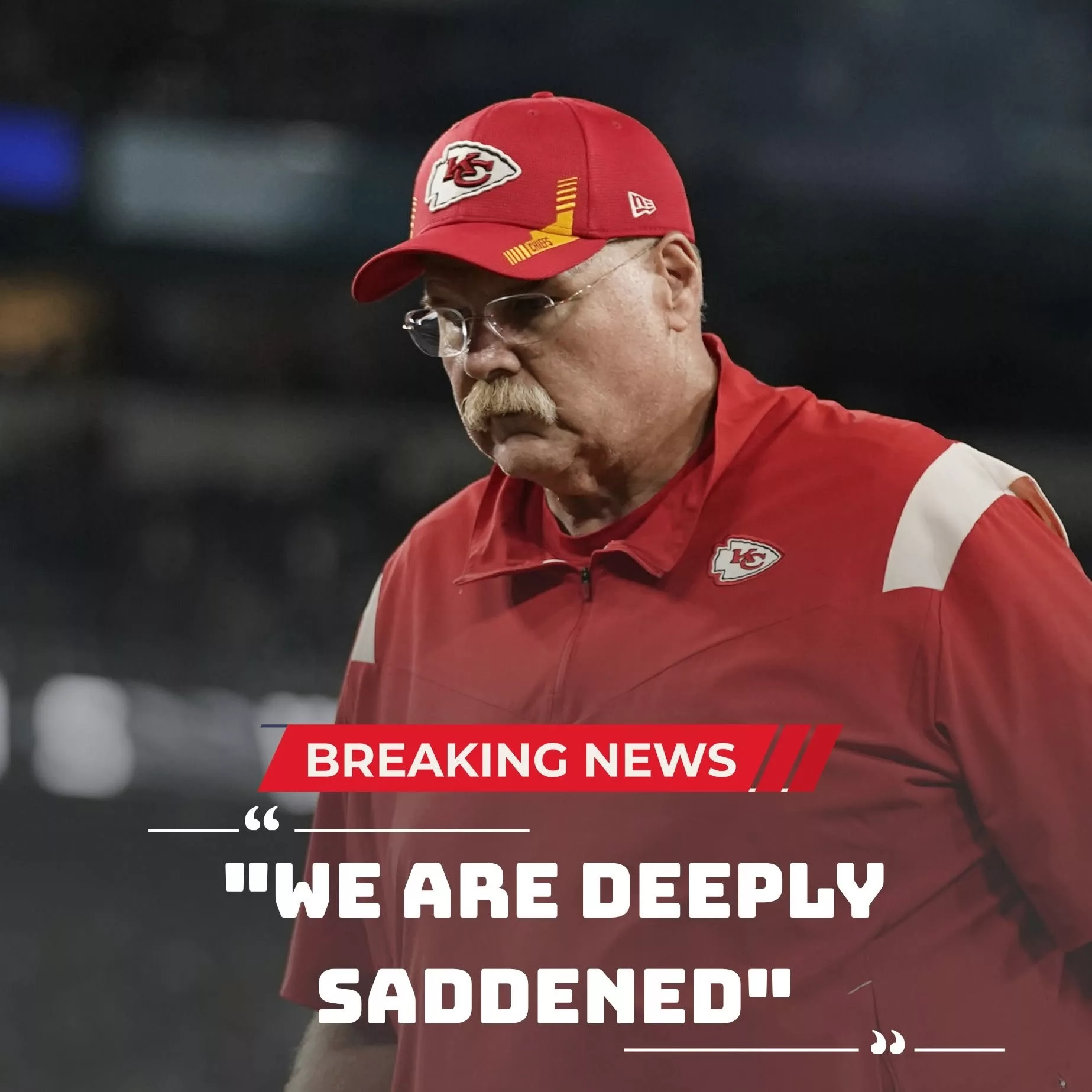 Cover Image for 30 minutes ago: Kansas City Chiefs head coach Andy Reid somberly confirmed that a key player was involved in an accident on the way to the morning practice while the team was preparing for their upcoming game against the Miami Dolphins.