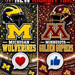 🚨 PRIME-TIME SHOWDOWN: A major last-minute change to the broadcast schedule has just been announced, and fans of both the Michigan Wolverines and the Minnesota Golden Gophers need to pay close attention!