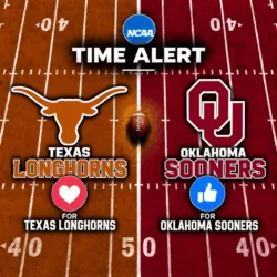 🗓️ CONFIRMED: The Texas Longhorns vs. Oklahoma Sooners game has been rescheduled. 🔥