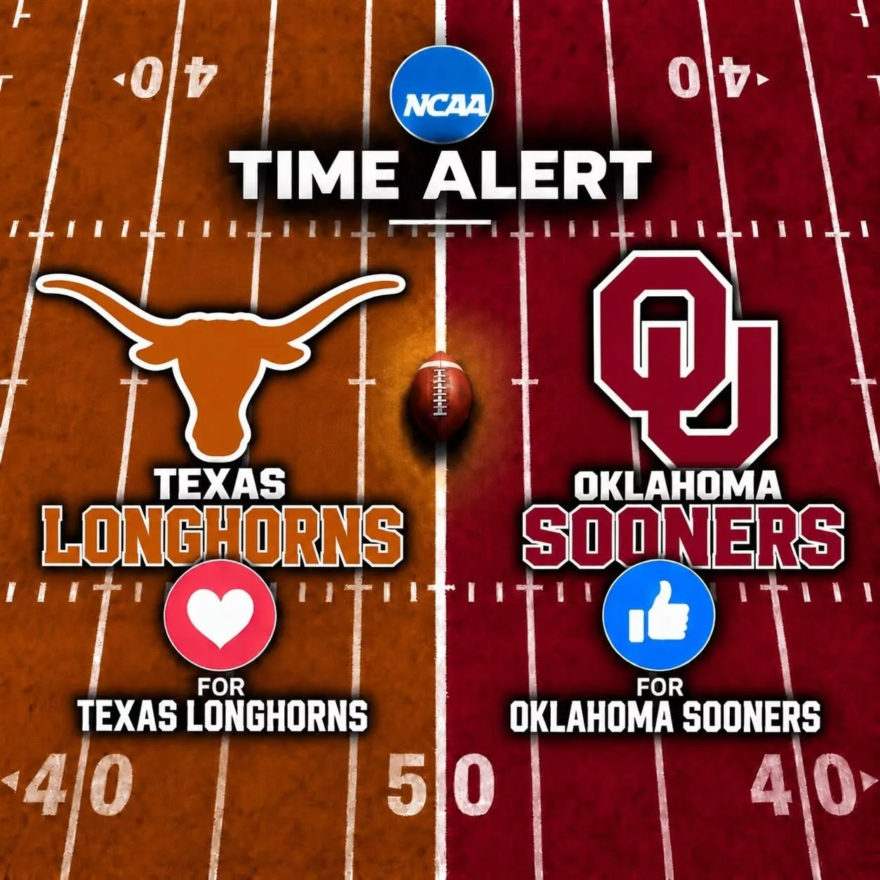 Cover Image for 🗓️ CONFIRMED: The Texas Longhorns vs. Oklahoma Sooners game has been rescheduled. 🔥