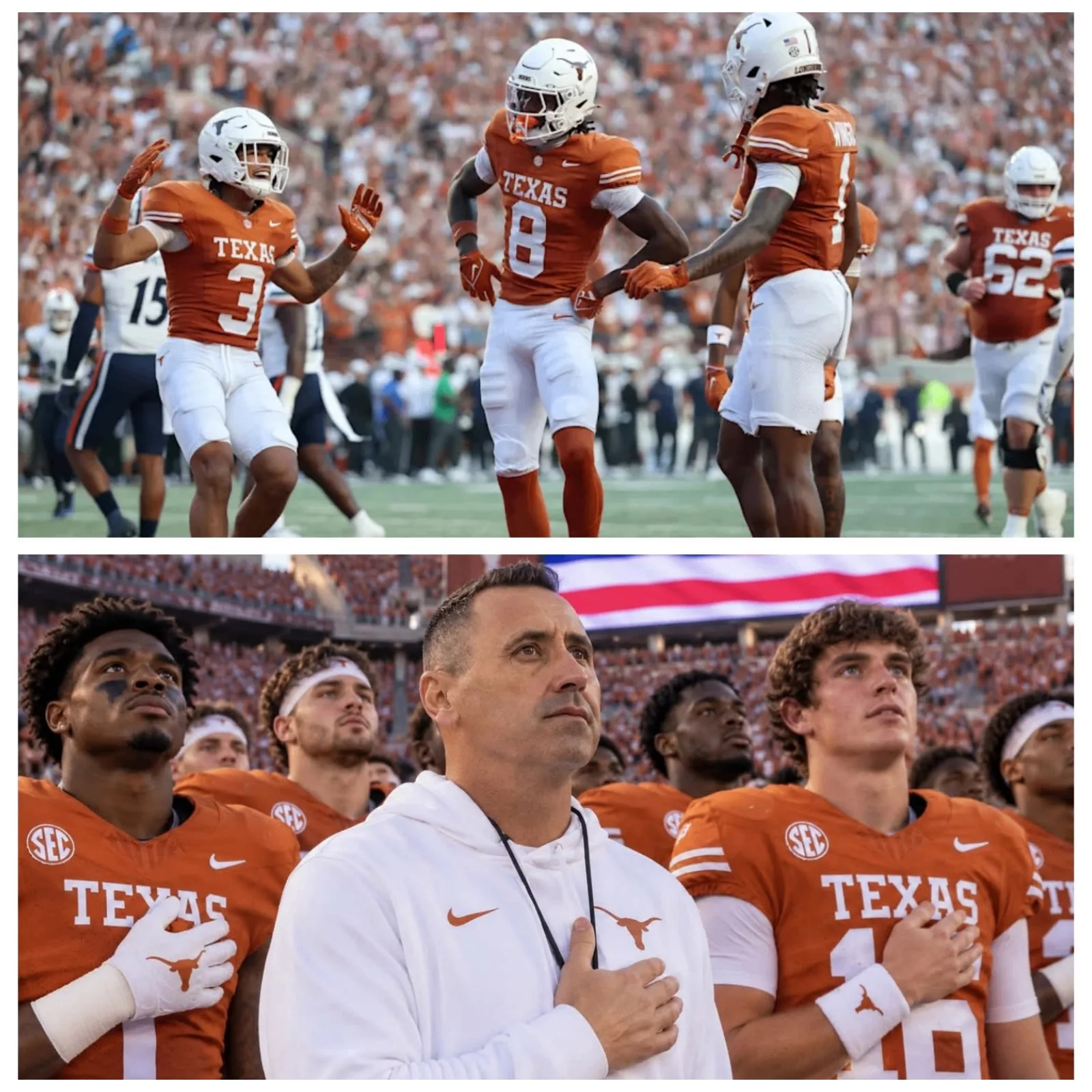 Cover Image for No one expected it — but the postgame National Anthem performed by the entire Texas Longhorns team brought the stadium to tears.