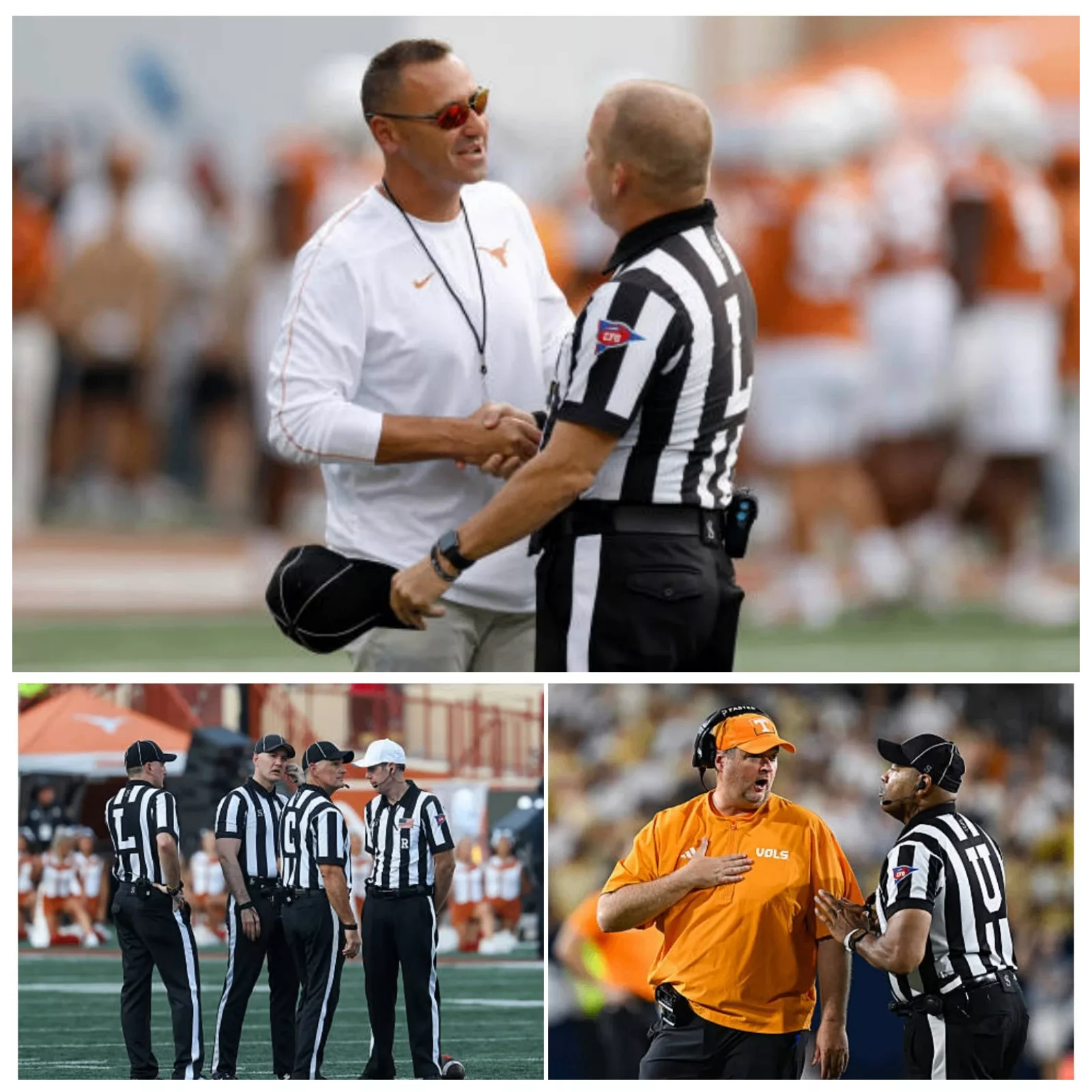 Cover Image for BREAKING NEWS: The NCAA Board of Governors has suspended the entire four-member officiating crew that worked the heated showdown between the Texas Longhorns and Tennessee Volunteers, following an internal investigation that reportedly uncovered a series of questionable calls that appeared to go against Texas.