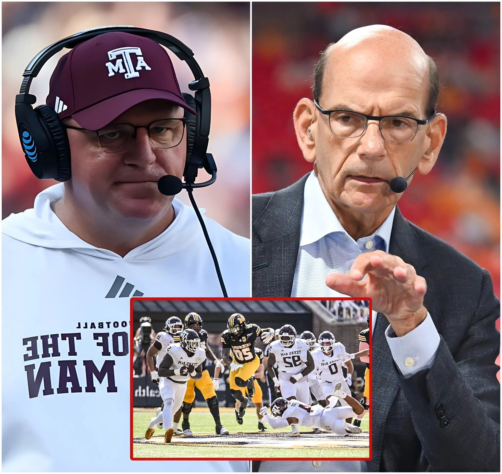 Cover Image for Following the crushing 27–6 loss by the Texas A&M Aggies to the Missouri Tigers, ESPN analyst Paul Finebaum didn’t just criticize — he practically tore Texas A&M apart on live television.