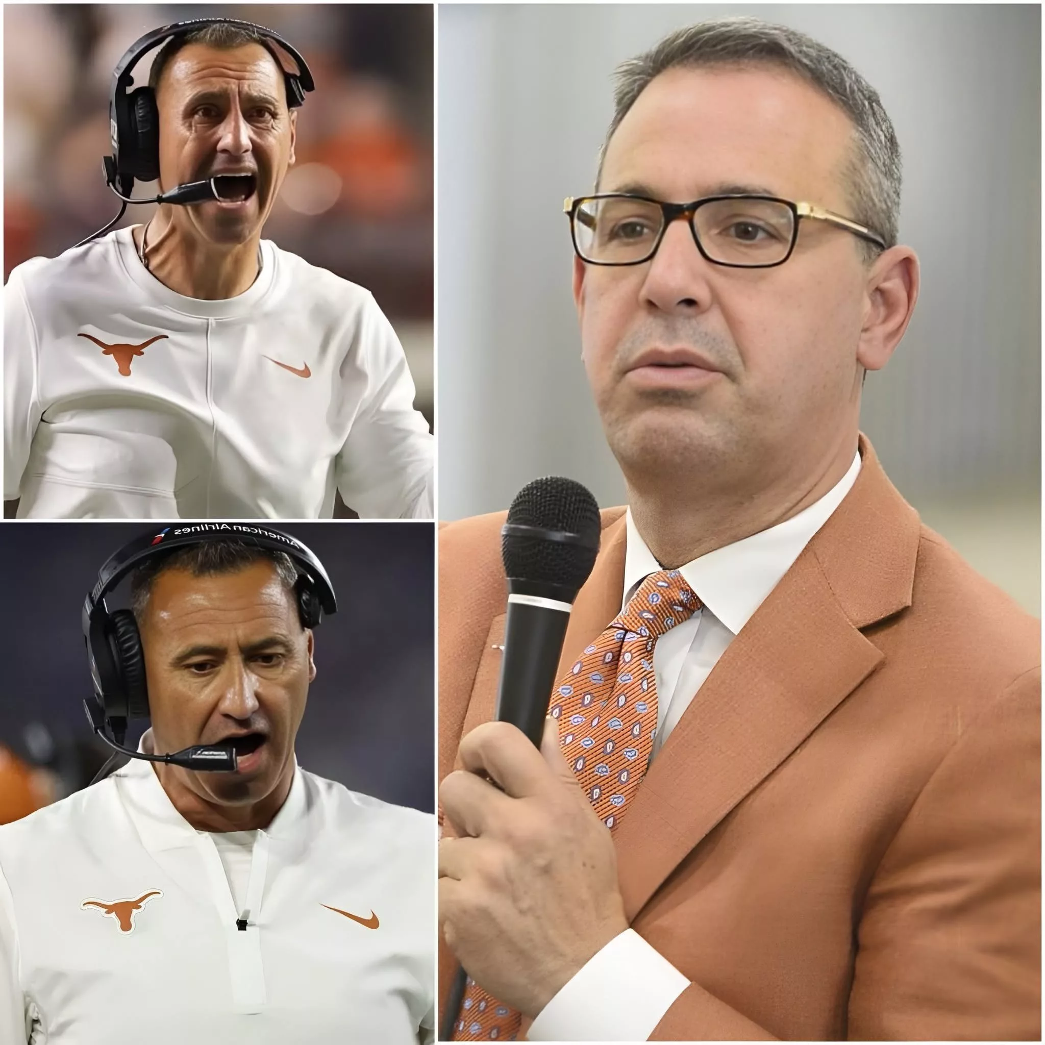 Cover Image for Texas Longhorns CEO Chris Del Conte issues an angry statement targeting Steve Sarkisian after the 24-27 loss to the Oklahoma Sooners, directly impacting the coachβs futureβ¦.