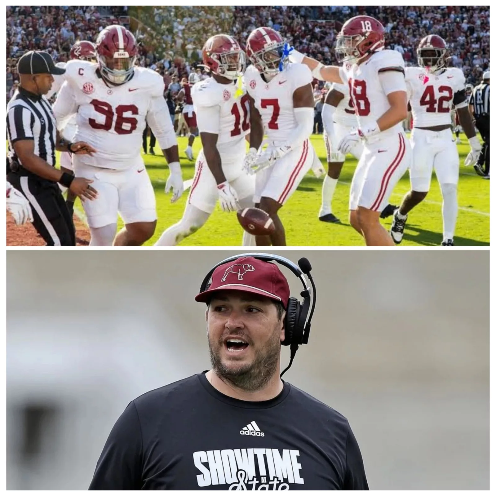 Cover Image for 🚨 BREAKING NEWS: Mississippi State head coach Jeff Lebby’s postgame gesture toward the Alabama Football players following his team’s heartbreaking 56–23 loss has gone viral on social media. (VIDEO)