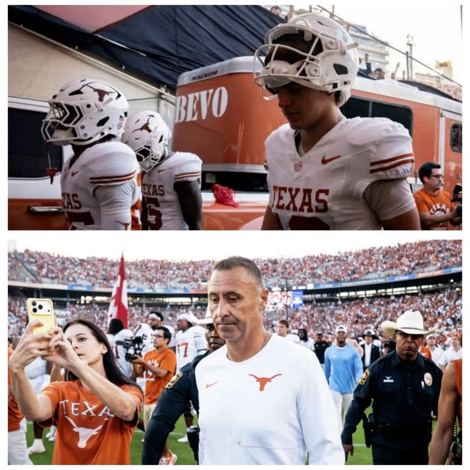 Cover Image for BREAKING NEWS 30 MINUTES AGO: Texas Longhorns Football Head Coach Steve Sarkisian has reportedly revealed the heartbreaking reason why the players, especially star quarterback Arch Manning, couldn’t perform at 100%, following a crushing and humiliating 27–24 defeat to the Oklahoma Sooners. Instead of anger, fans are now filled with sympathy and concern.