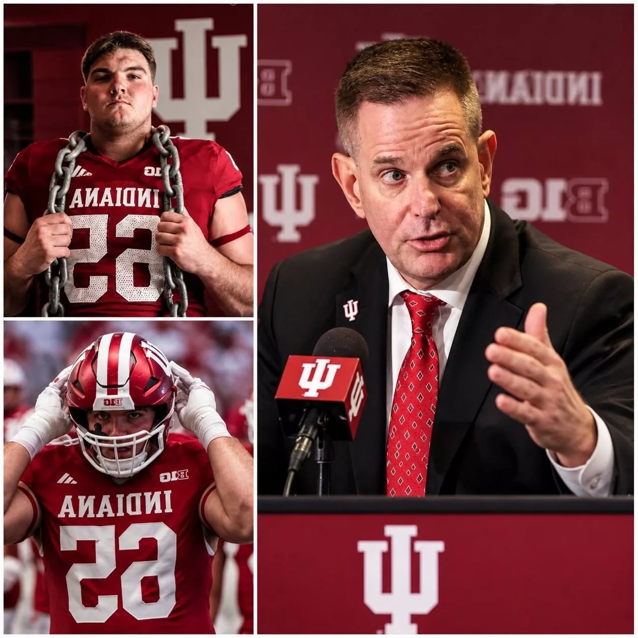 Cover Image for 😲 No more secrets: Indiana Hoosiers head coach Curt Cignetti and offensive line anchor Carter Smith decided to announce this just 15 minutes ago following an emergency team meeting…
