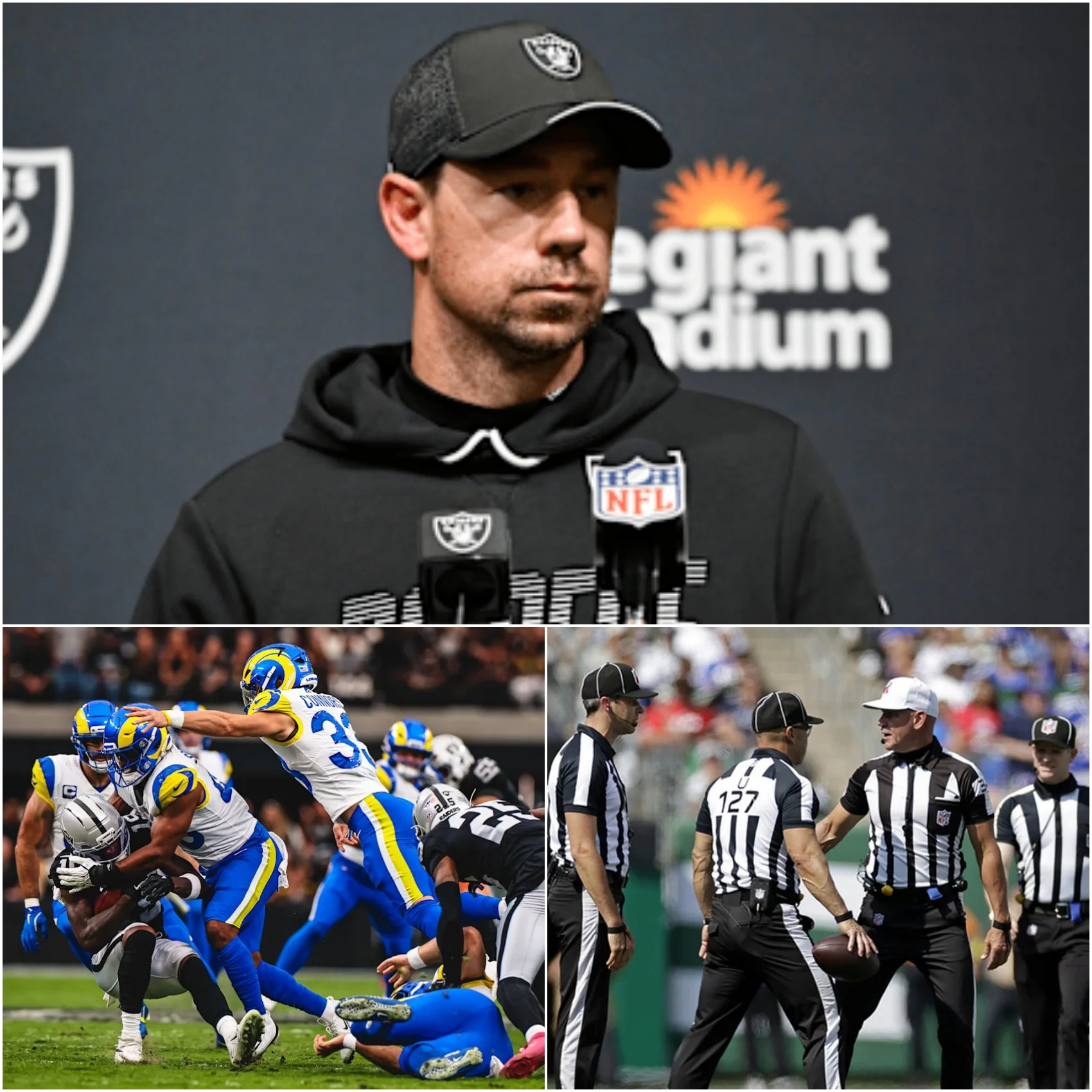 Cover Image for 🚨 BREAKING NEWS: Klint Kubiak’s Explosive Four-Word Message Sparks Fierce Debate After Las Vegas Raiders’ Crushing 35–21 Loss to Los Angeles Rams