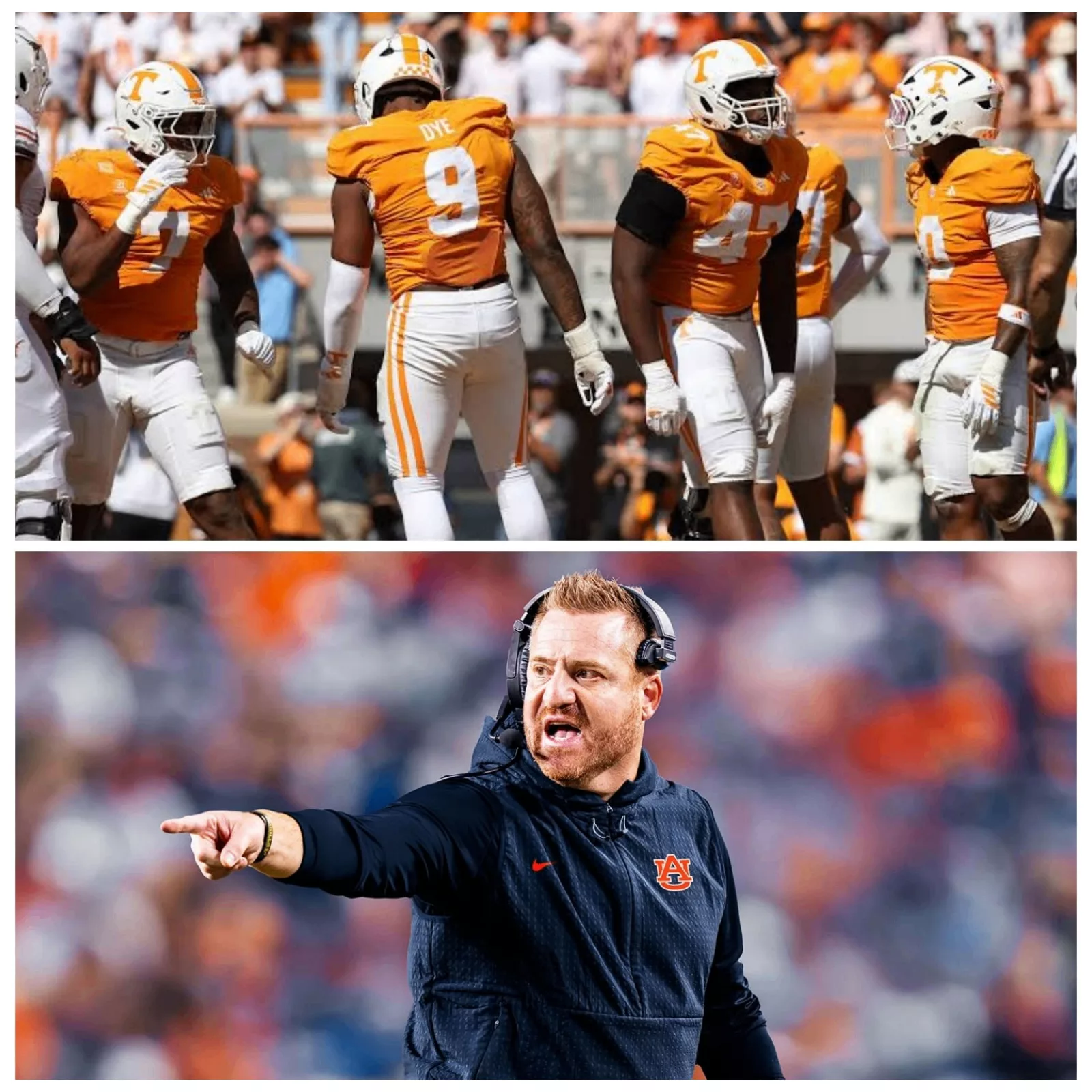 Cover Image for BREAKING NEWS: Auburn head coach Alex Golesh’s postgame gesture toward the Tennessee Volunteers Football players following his team’s heartbreaking 24–14 loss has gone viral on social media. (VIDEO)
