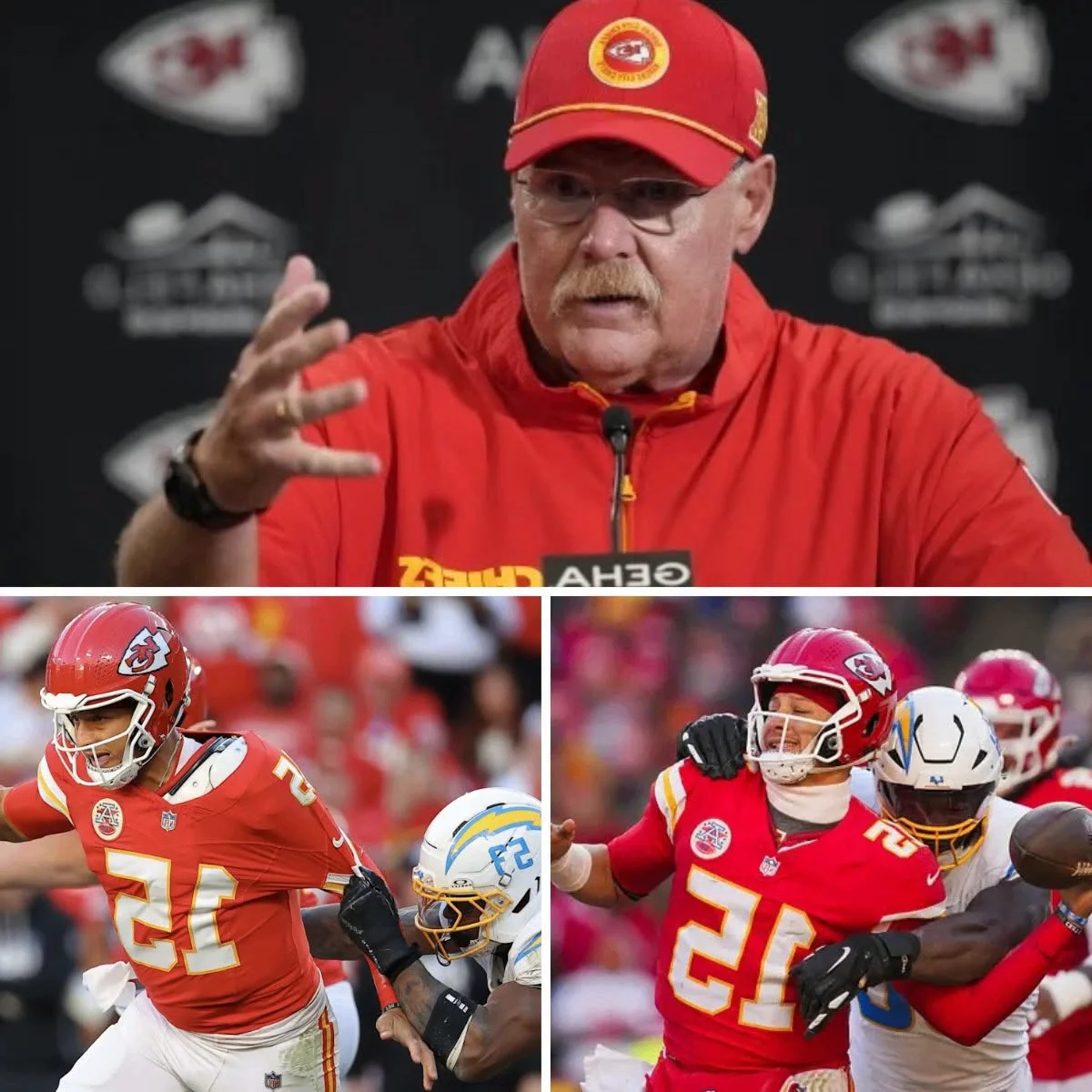 Cover Image for 🚨🏈 BREAKING NEWS 30 MINUTES AGO: Coach Andy Reid of the Kansas City Chiefs has just revealed the heartbreaking reason why the players, especially superstar quarterback Patrick Mahomes, couldn’t perform at 100%, despite securing a dominant 22–6 victory over the Los Angeles Chargers. Instead of simply celebrating the win, fans are now filled with sympathy and concern.