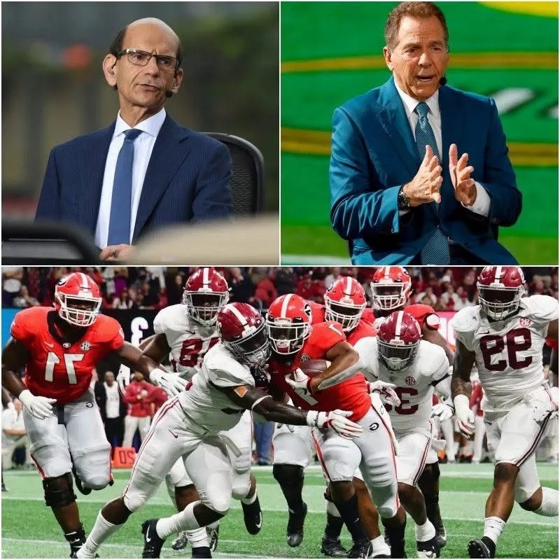 Cover Image for “SIT DOWN. AND BE QUIET, PAUL.” — Nick Saban shut down Paul Finebaum live on air, following a fiery attack aimed at the Alabama Crimson Tide team after their shocking loss to the Georgia Bulldogs, leaving the entire studio completely frozen.
