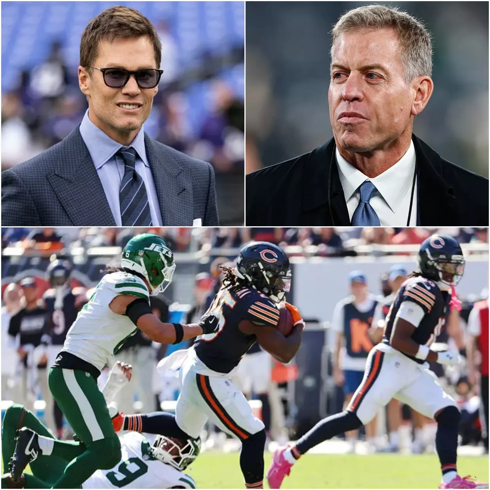 Cover Image for 🚨 TROY AIKMAN INFURIATES CHICAGO BEARS FANS AFTER HARSH COMMENTS ABOUT 23–12 WIN OVER NEW YORK JETS — THEN TOM BRADY FIRES BACK WITH SEVEN WORDS