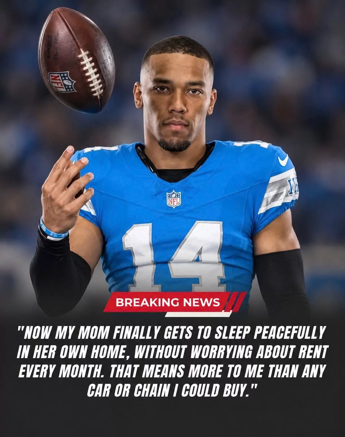 Cover Image for “The greatest victories are the ones that bring peace to those you love.” Detroit Lions star Amon-Ra St. Brown chose family over glamour, turning a memorable chapter of his NFL journey into a heartfelt moment centered on the people who believed in him long before the bright lights of Ford Field.