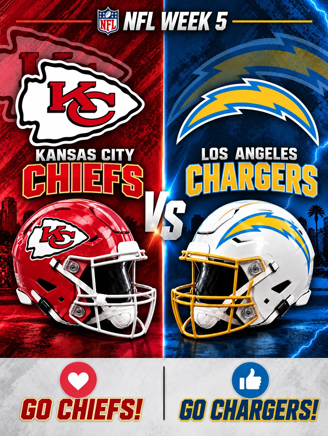 Cover Image for 🚨🏈 “CANCEL YOUR SUNDAY PLANS!” — NFL DROPS A RESCHEDULE BOMB: KANSAS CITY CHIEFS vs. LOS ANGELES CHARGERS SET FOR A BLOCKBUSTER SHOWDOWN THAT COULD SHAKE THE ENTIRE SEASON! 🔥🏈