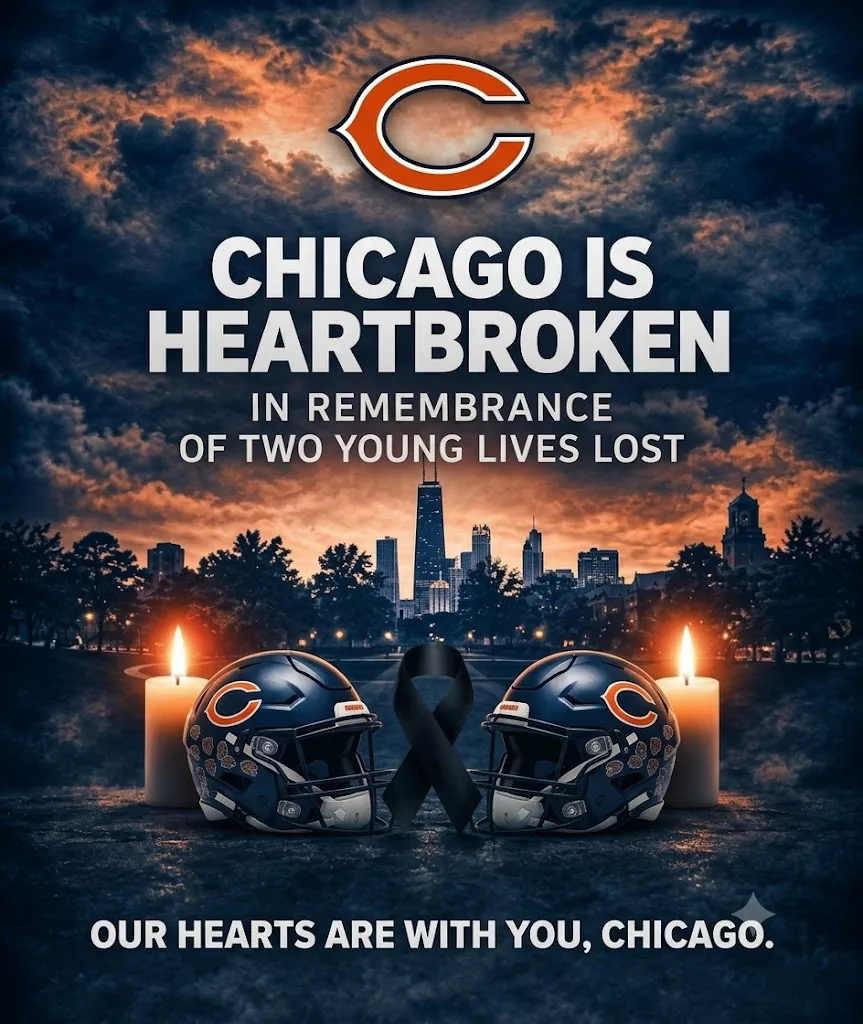 Cover Image for π HEARTBREAKING NEWS: TWO YOUNG LIVES GONE TOO SOON β CHICAGO BEARS NATION UNITED IN GRIEF, LOVE, AND REMEMBRANCE π§‘π