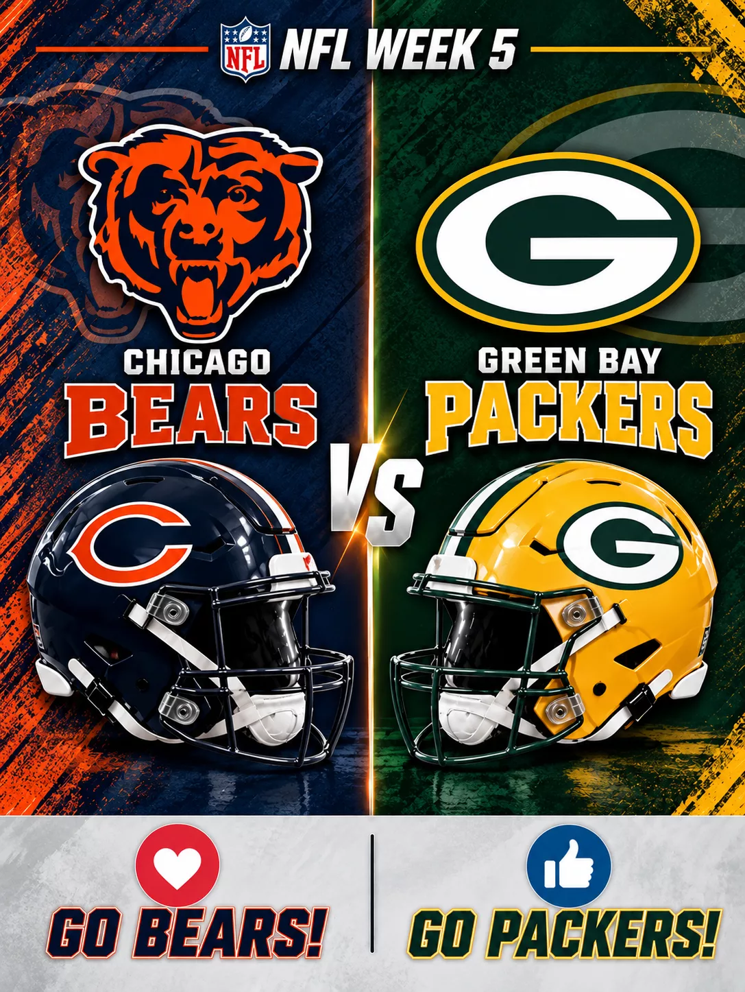 Cover Image for 🚨 GAME TIME MOVED: GREEN BAY PACKERS vs. CHICAGO BEARS — Week 5 Officially Rescheduled as NFL Announces Major Kickoff Change, Important Details Every Fan Needs to Know! 🏈🔥