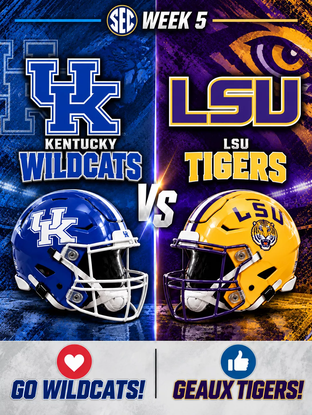 Cover Image for 🚨🏈 “CANCEL YOUR SATURDAY PLANS!” — COLLEGE FOOTBALL DROPS A RESCHEDULE BOMB: KENTUCKY WILDCATS vs. LSU TIGERS SET FOR A SHOWDOWN THAT COULD SHAKE THE ENTIRE SEASON! 🔥🏈