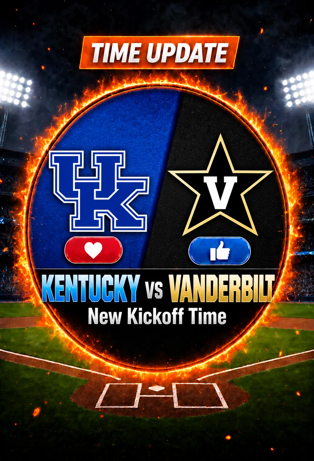 Cover Image for 🚨🏈 TIME ALERT: KENTUCKY WILDCATS VS. VANDERBILT COMMODORES — CLEAR YOUR SATURDAY NIGHT SCHEDULE AS A FIERY SEC SHOWDOWN TAKES CENTER STAGE!
