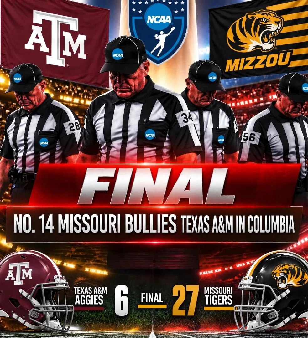 Cover Image for SEC OFFICIATING BOMBSHELL: Referees Reportedly Under Investigation After Texas A&M–Missouri Clash as Aggies’ Crushing 6–27 Defeat Ignites Outrage and Major Questions Across the Conference! 🏈🔥