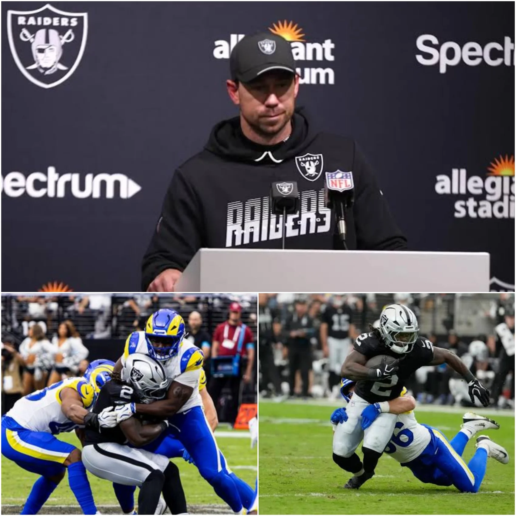 Cover Image for BREAKING NEWS: Las Vegas Raiders Head Coach Klint Kubiakâs Fiery Officiating Statement Ignites Debate Following Crushing 35â21 Loss to Los Angeles Rams