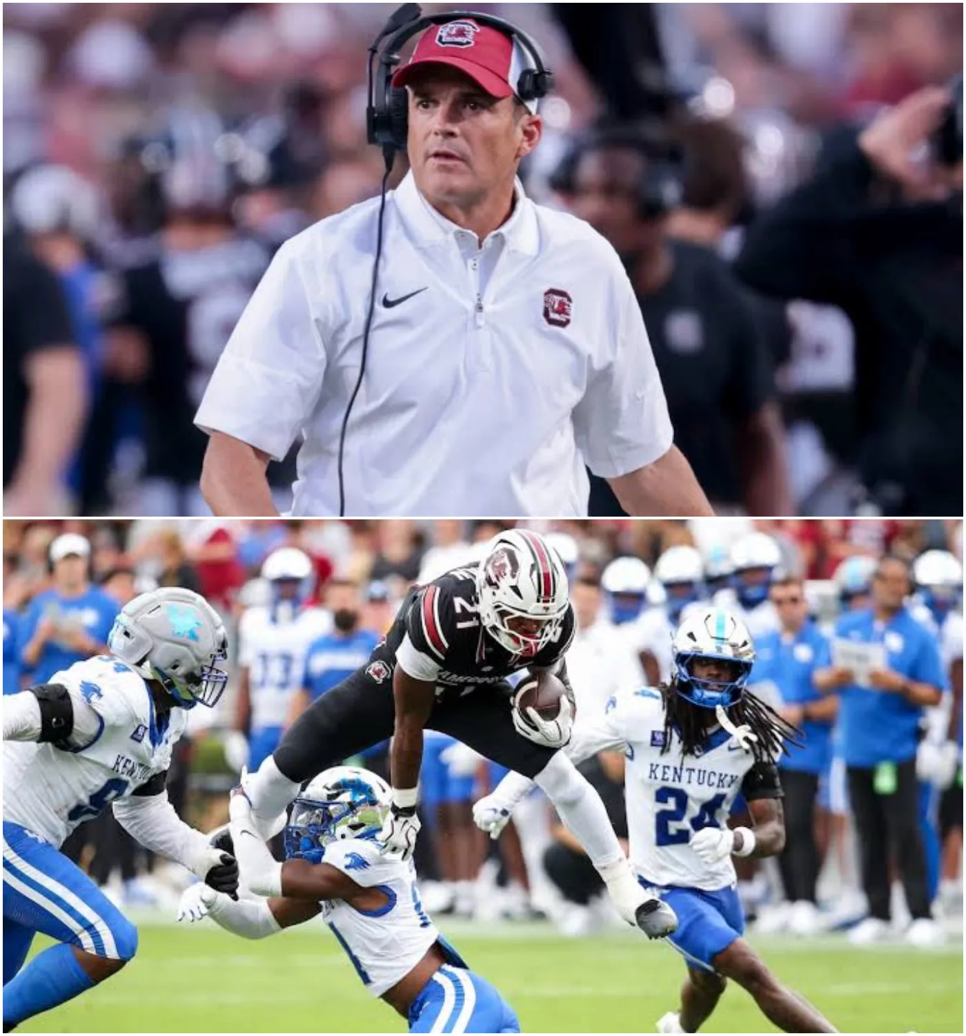 Cover Image for 🚨 BREAKING NEWS: South Carolina Gamecocks head coach Shane Beamer’s postgame gesture toward the Kentucky Wildcats players, following his team’s heartbreaking 35–34 overtime loss, has quickly gone viral across social media. (VIDEO)