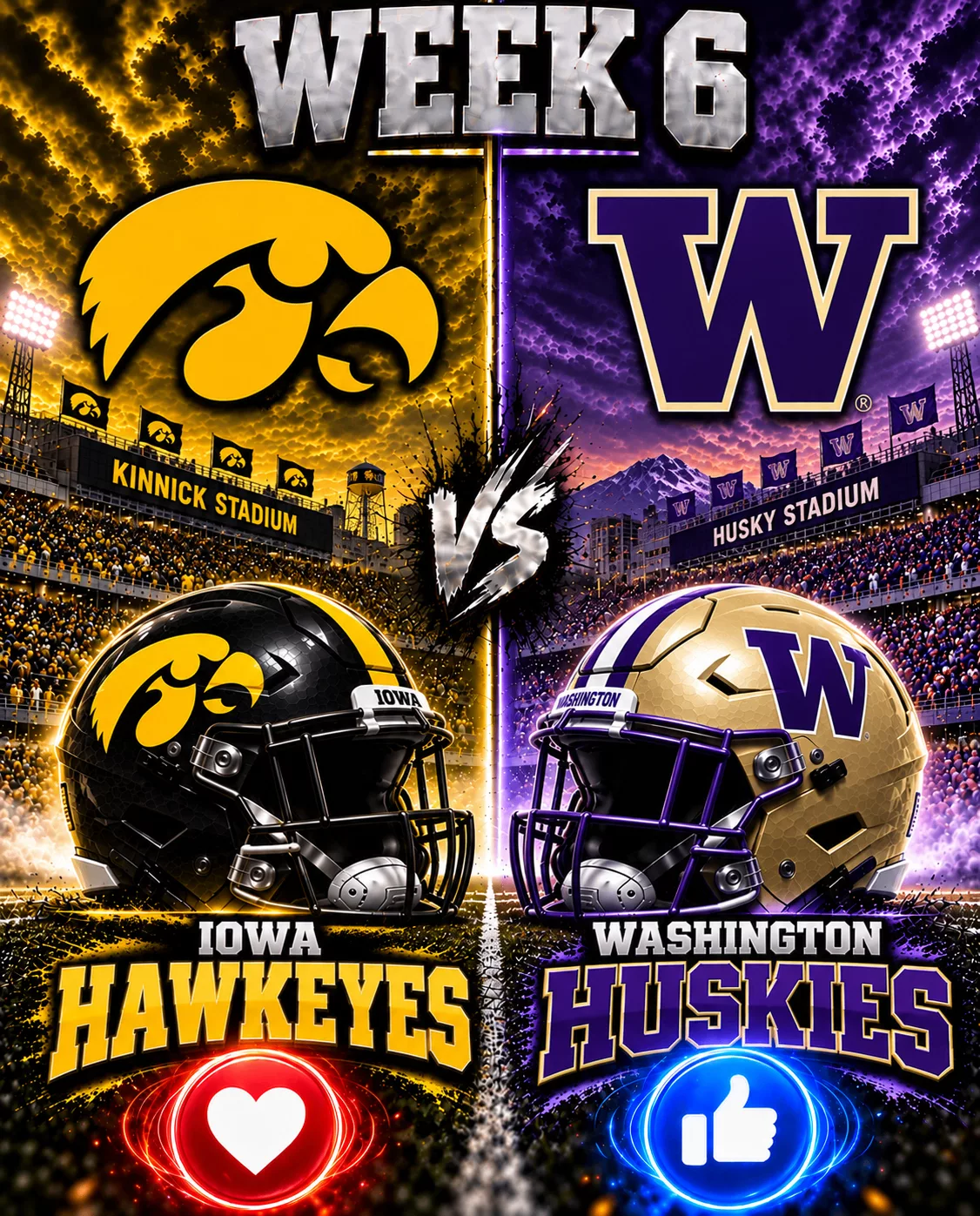 Cover Image for CONFIRMED: IOWA HAWKEYES VS. WASHINGTON HUSKIES GAME OFFICIALLY RESCHEDULED AMID MASSIVE BIG TEN PRIME-TIME SHAKEUP