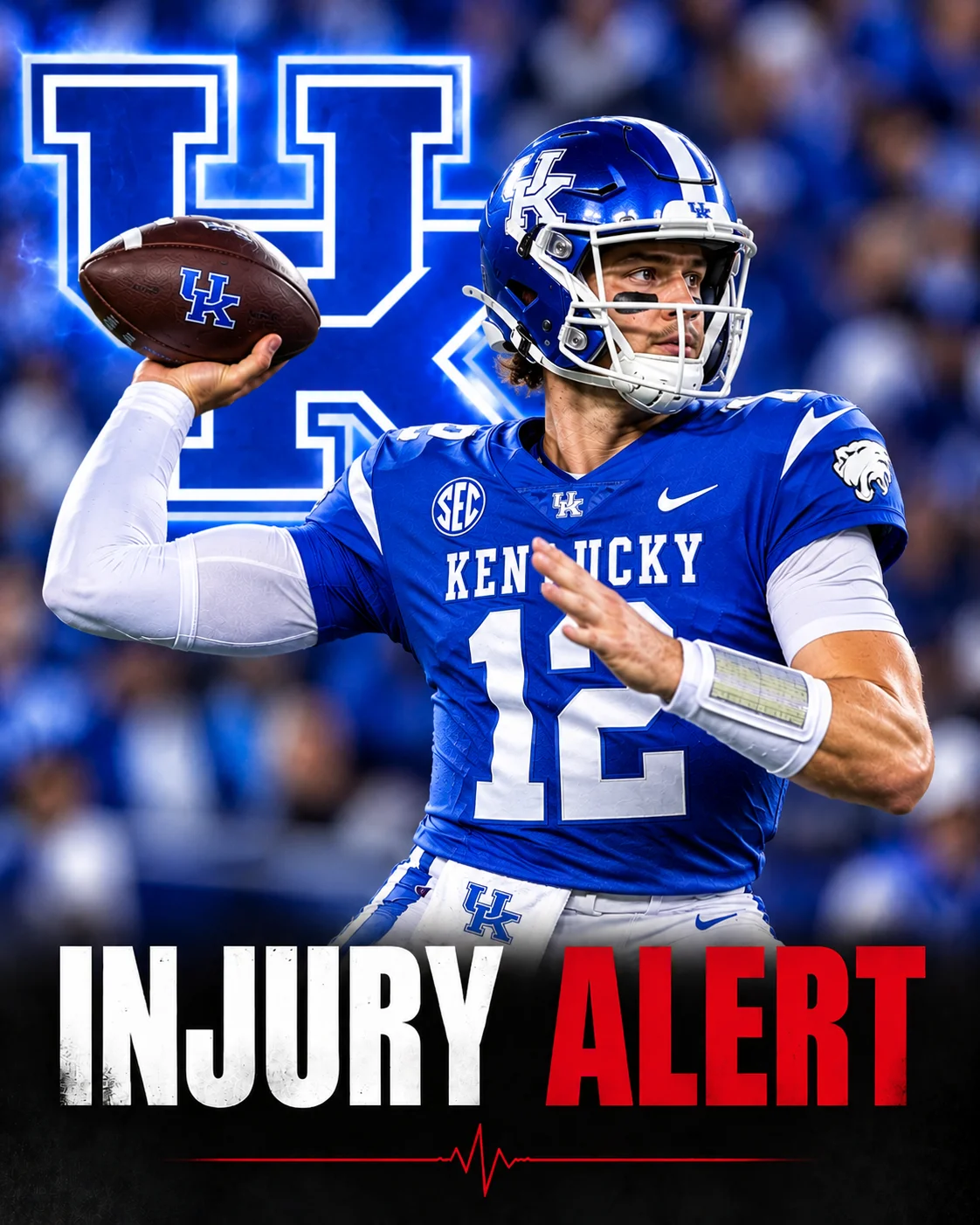 Cover Image for 🚨🏈 BREAKING: Kentucky Wildcats Star’s Season Officially Comes to a Devastating End After Suffering a Serious Injury During Practice — Heartbreaking News Shakes Big Blue Nation!