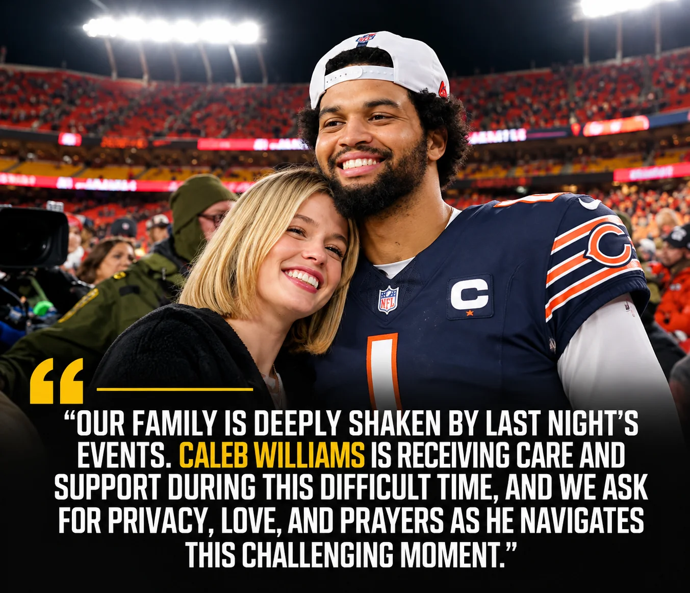 Cover Image for 🚨 BREAKING: Caleb Williams’ Emotional Message About His Chicago Bears Teammates Sparks Concern Across Bears Nation as the Team Faces a Crucial Stretch 💔🏈