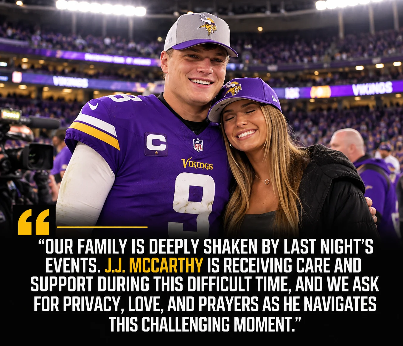 Cover Image for 🚨 BREAKING: J.J. McCarthy’s Emotional Message About His Minnesota Vikings Teammates Sparks Concern Across Vikings Nation as the Team Faces a Crucial Stretch 💔🏈