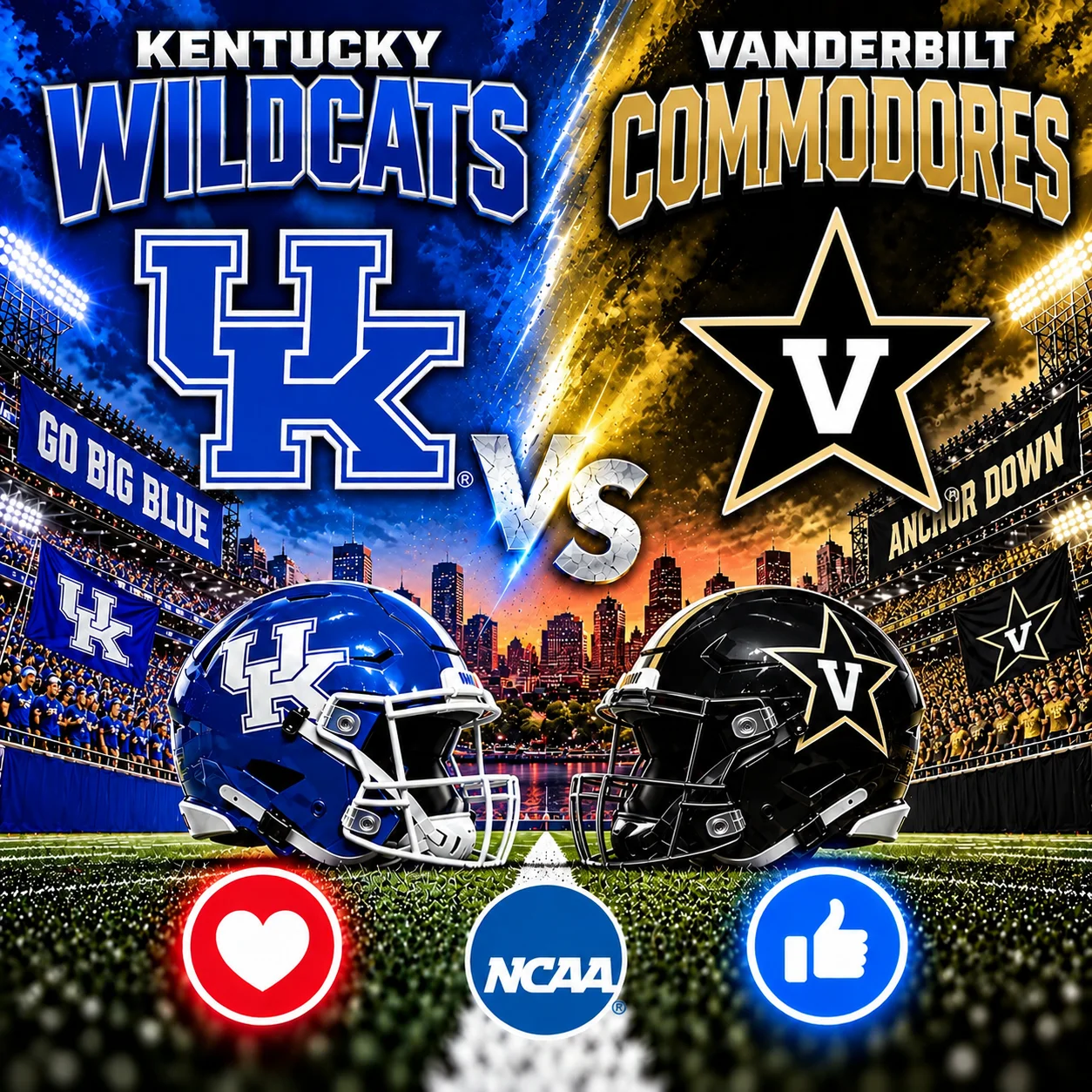 Cover Image for 🚨🏈 CONFIRMED: KENTUCKY WILDCATS VS. VANDERBILT COMMODORES SET FOR BLOCKBUSTER SEC SHOWDOWN — ONE GAME, TWO TEAMS, AND EVERYTHING TO FIGHT FOR!