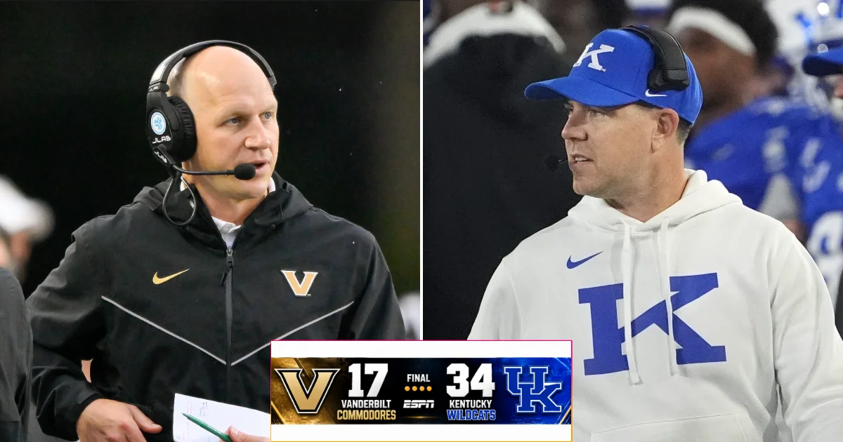 Cover Image for 🔥 BREAKING NEWS: Vanderbilt Head Coach Clark Lea’s Explosive Postgame Allegations Spark Controversy After 34–17 Loss to Kentucky — Will Stein’s 11-Word Response Takes Center Stage! 🏈