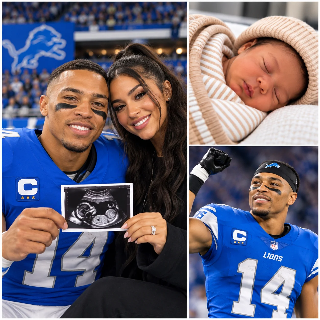 Cover Image for đâ¤ď¸ HEARTWARMING FAMILY STORY: Detroit Lions Superstar Amon-Ra St. Brown Celebrates a Beautiful New Chapter â And the Babyâs Special Name Carries a Meaning That Touches the Heart