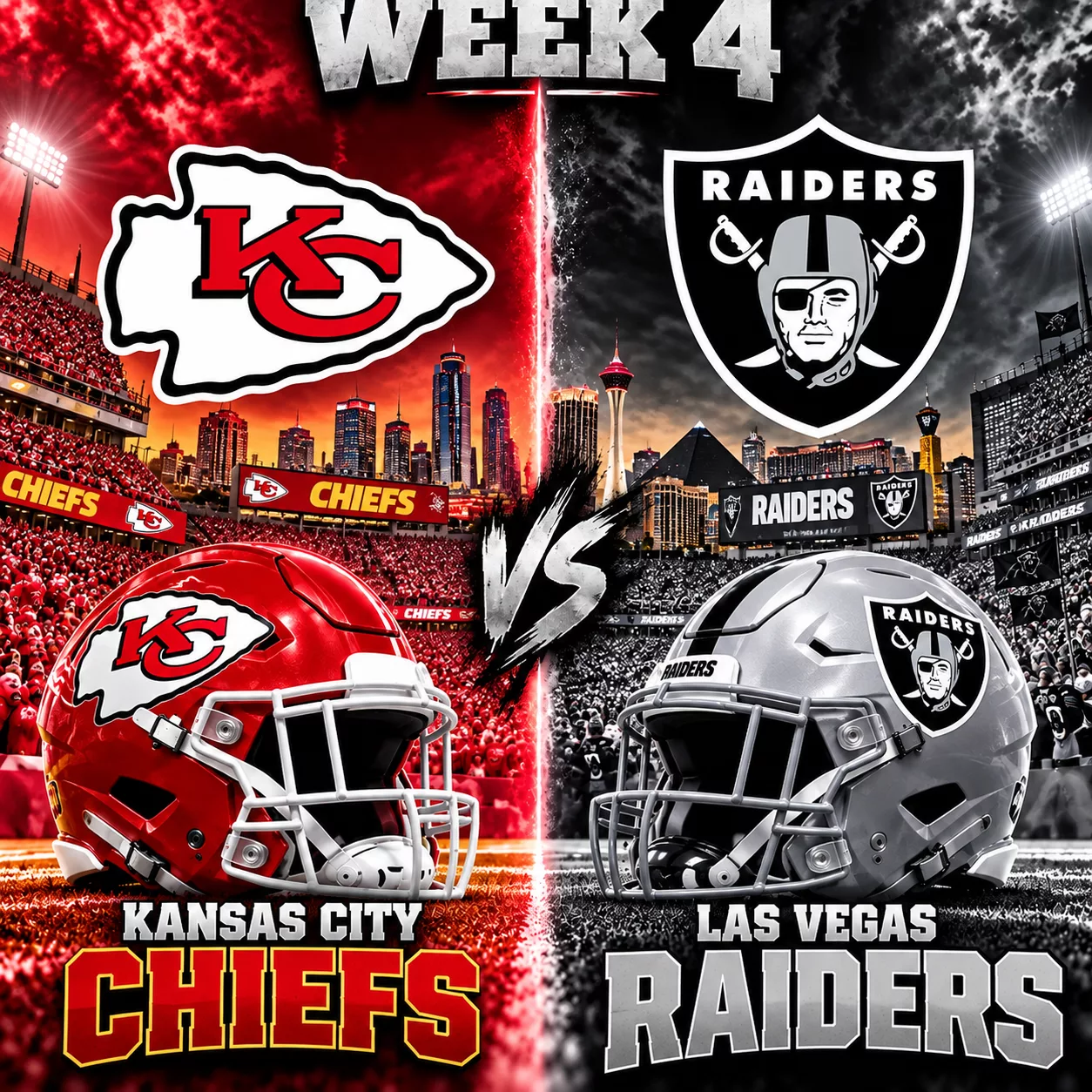 Cover Image for 🚨 CHIEFS–RAIDERS WEEK 4 UPDATE: KICKOFF DETAILS, WEATHER, INJURY QUESTIONS AND KEY MATCHUP FACTORS DRAW CLOSE ATTENTION
