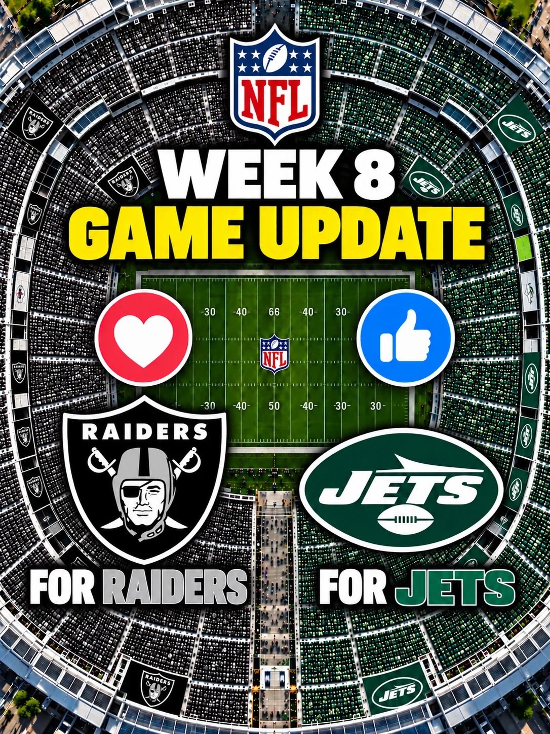 Cover Image for 🚨🏈 SCHEDULE UPDATE: Las Vegas Raiders vs. New York Jets — Game Time Change Notice Draws Attention Ahead of Crucial AFC Showdown at MetLife Stadium! 🔥🖤🤍💚