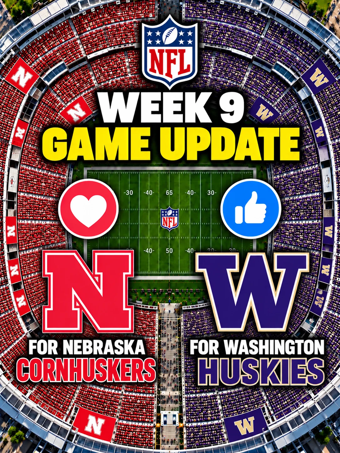 Cover Image for 🚨🏈 SCHEDULE UPDATE: Nebraska Cornhuskers vs. Washington Huskies — Game Time Change Notice Draws Major Attention Ahead of Halloween Night Big Ten Showdown at Memorial Stadium! 🔥❤️🤍