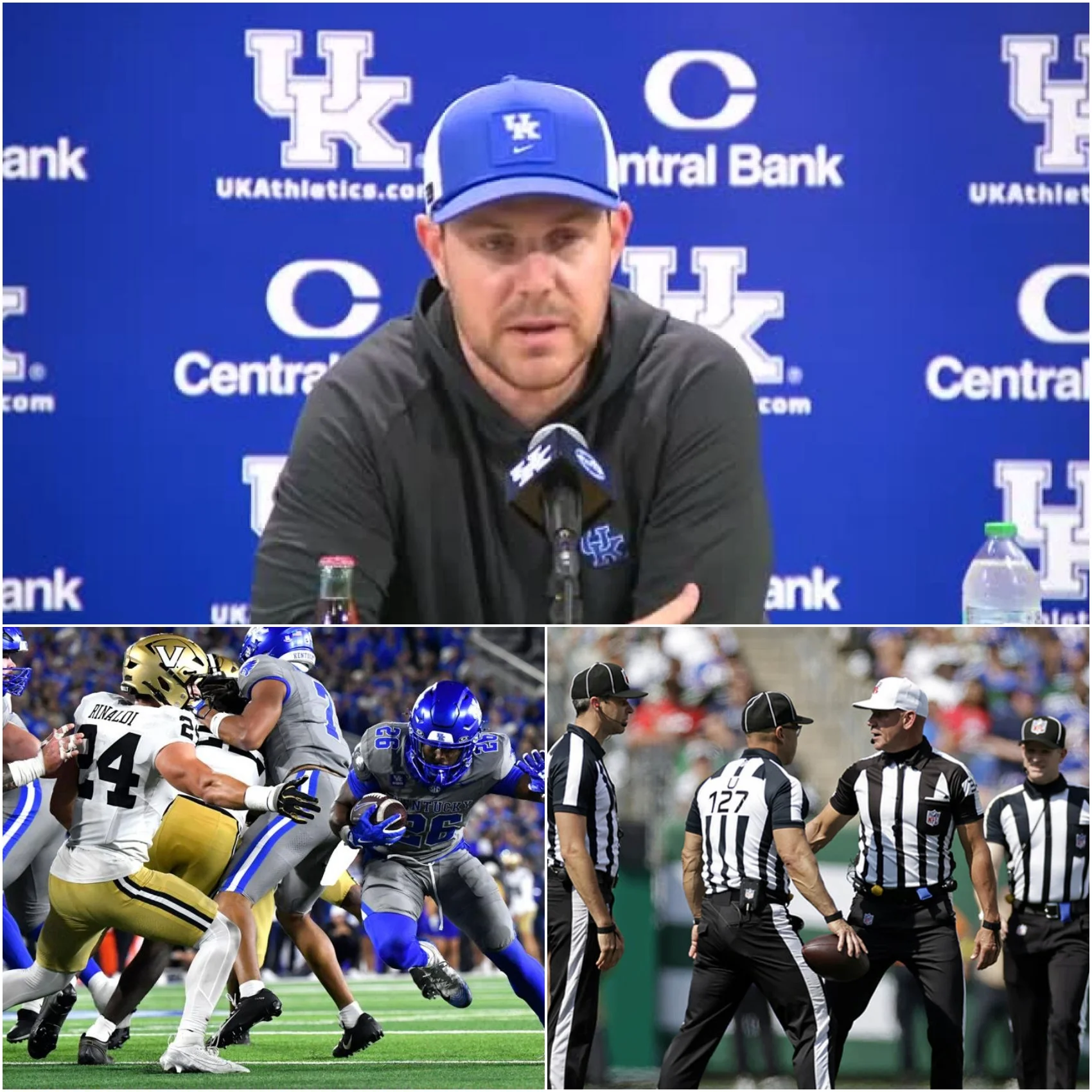 Cover Image for 🚨 BREAKING NEWS: NCAA Officiating Controversy Sparks Heated Debate After Kentucky Wildcats’ 34–17 Victory Over Vanderbilt — Will Stein’s Four-Word Message Takes Center Stage