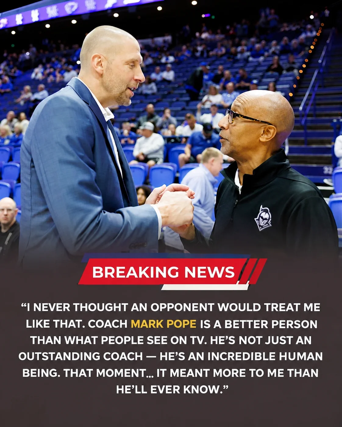 Cover Image for 🚨🏀 POSTGAME DRAMA: Mark Pope and Johnny Dawkins Draw Attention After Kentucky Wildcats’ Thrilling 90–76 Overtime Victory Over UCF Knights — What Really Happened After the Final Buzzer? 🔥💙