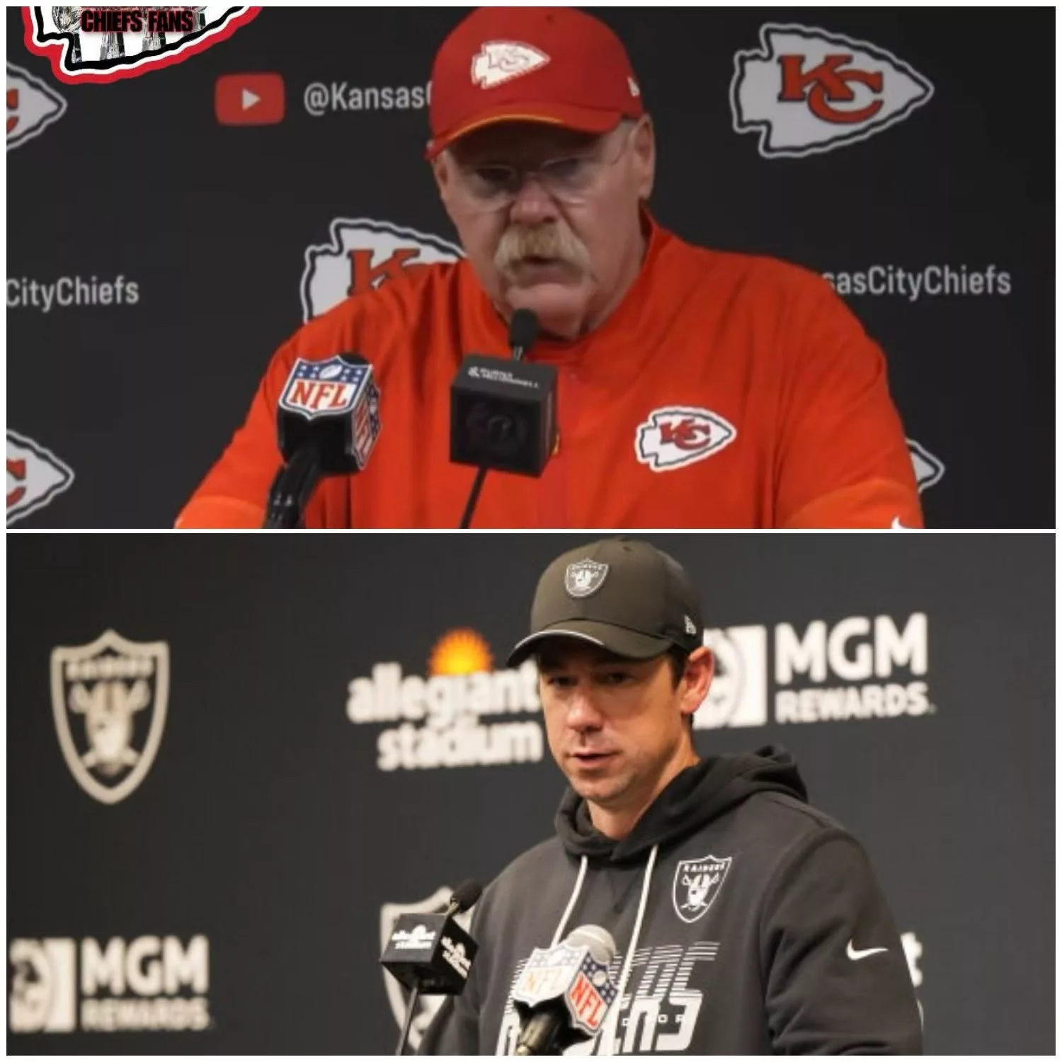 Cover Image for BREAKING: Andy Reid Fires Back After Chiefs’ 30–27 Win Over Raiders as Klint Kubiak’s Postgame Rant Goes Viral