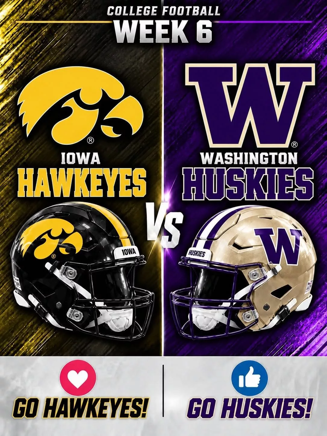 Cover Image for Iowa vs. Washington: How to Watch the Big Ten Showdown