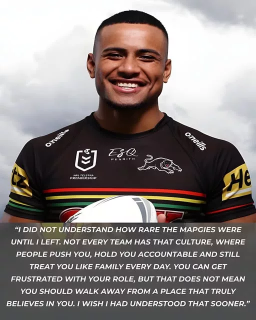 Cover Image for 🚨 “I NEVER EXPECTED TO REGRET IT LIKE THIS!” — FORMER PENRITH PANTHERS STAR SENDS A WARNING THAT COULD MAKE MAGPIES PLAYERS THINK TWICE! 🏉😳 A former Penrith Panthers star has reportedly opened up about a decision that continues to raise questions — leaving the Wests Tigers, the Magpies connection, or another chapter of his career behind may not have turned out the way he expected. Now, his experience is drawing attention, especially among teammates who may be considering a move of their own. Is there something about life after leaving that players only understand once they are gone? And could his warning convince others to reconsider their futures before making the same decision? The full story could spark a major debate among rugby league fans. 👀🔥