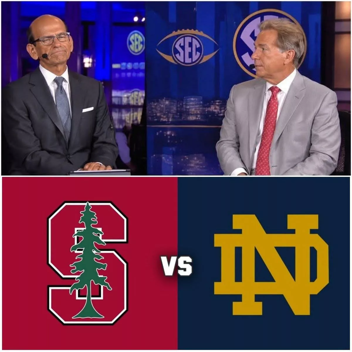 Cover Image for “SIT DOWN. AND BE QUIET, PAUL.” — Nick Saban SHUTS DOWN Paul Finebaum LIVE ON AIR after a fiery attack on the NOTRE DAME FIGHTING IRISH