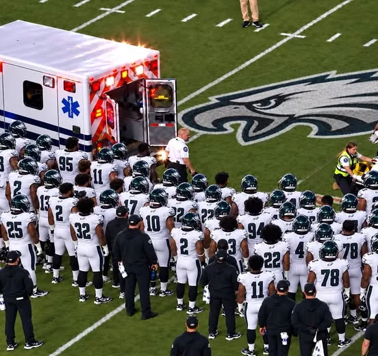 Cover Image for TERRIFYING SCENE ON THE FOOTBALL FIELD: AMBULANCE RUSHES ONTO THE FIELD FOR PHILADELPHIA EAGLES STAR! [VIDEO]