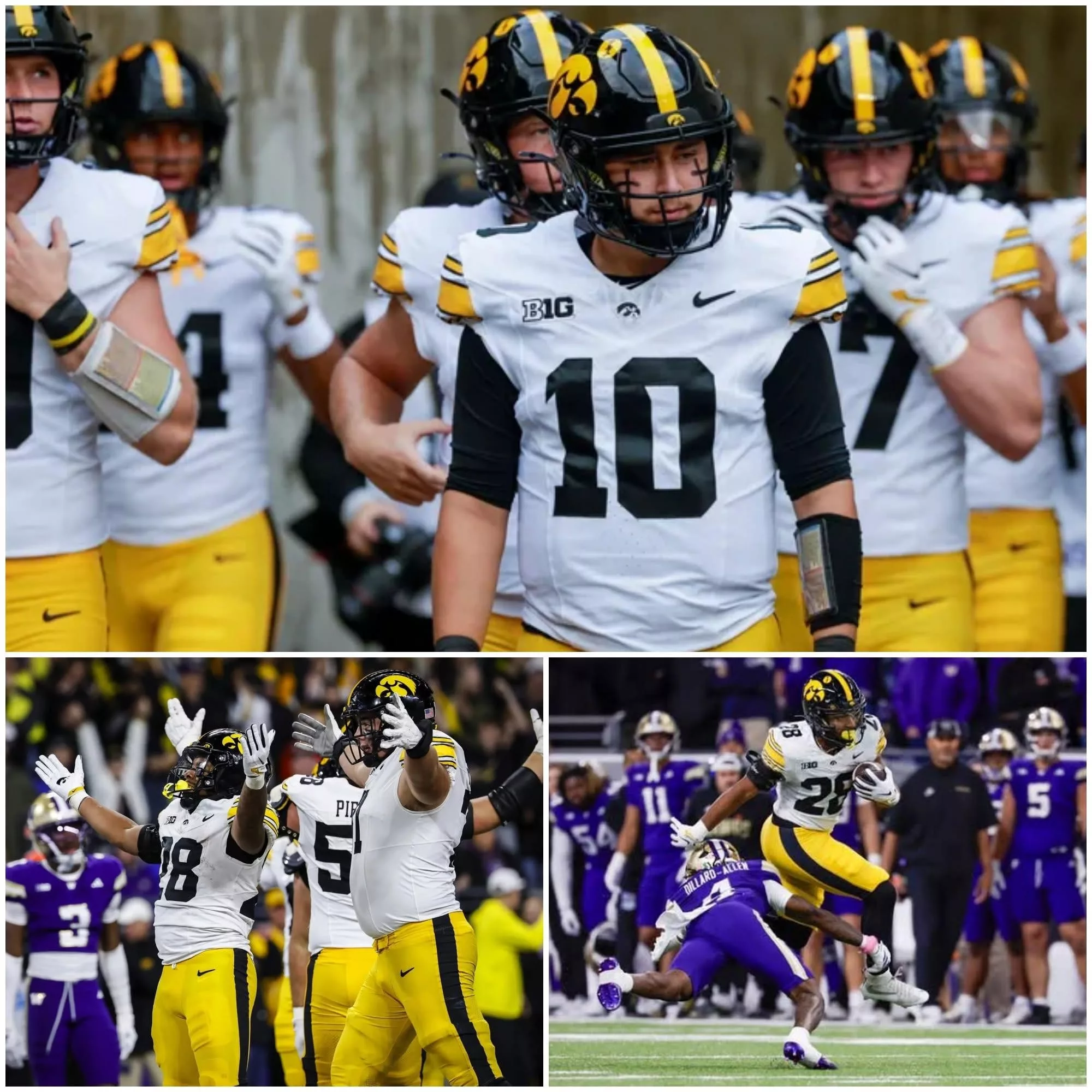 Cover Image for Iowa Hawkeyes Dominate Washington Huskies 41–24 in Statement Victory as Team Pride and Unity Take Center Stage