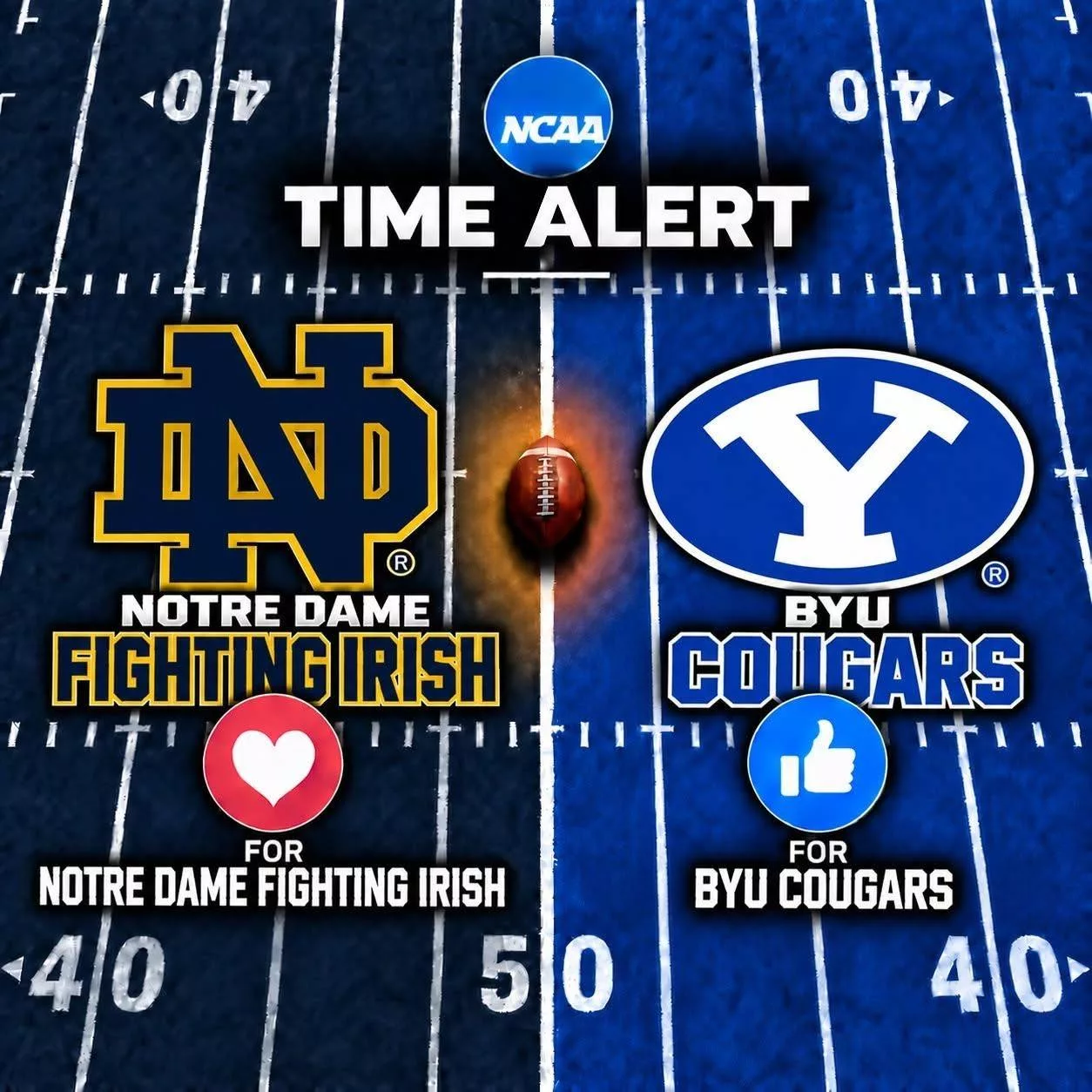 Cover Image for 🗓️ CONFIRMED: The Notre Dame Fighting Irish vs. BYU Cougars game has been rescheduled! 🔥