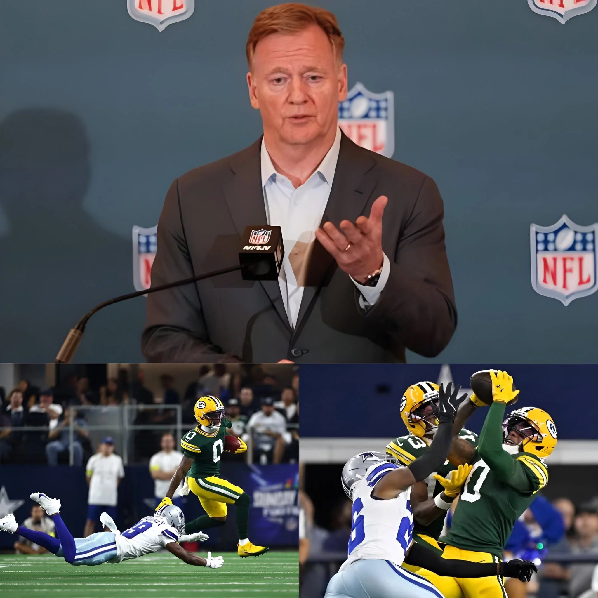 Cover Image for BREAKING NEWS: NFL Commissioner Roger Goodell faces growing calls to punish Packers star Matthew Golden following his controversial taunting penalty against the Dallas Cowboys in Green Bay’s 23–13 victory — and the possibility of further disciplinary action has sparked heated debate across the NFL…