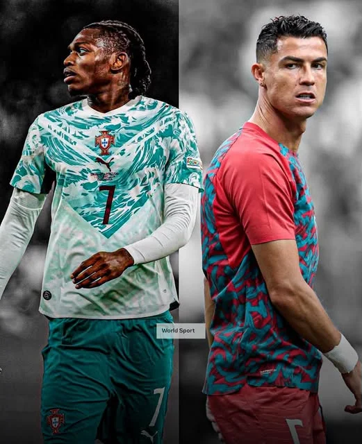 Cover Image for 🚨🇵🇹 “ESSA CAMISOLA NÃO É TUA, LEÃO!” — A CAMISOLA 7 DE CRISTIANO RONALDO CARREGA UM PESO QUE VAI MUITO ALÉM DE UM NÚMERO! 😳🔥  Rafael Leão herdou uma camisola lendária na Seleção Portuguesa, mas será que está preparado para carregar o legado de CR7?  Durante anos, o número 7 foi sinónimo de golos históricos, liderança, recordes e momentos inesquecíveis protagonizados por Cristiano Ronaldo. Agora, cada vez que Leão veste essa camisola, a comparação torna-se inevitável.  Mas há uma diferença enorme entre vestir o mesmo número e construir uma história capaz de marcar gerações. 🇵🇹👑  Leão tem talento, velocidade e capacidade para decidir jogos. No entanto, os adeptos querem saber: conseguirá transformar a pressão numa oportunidade e escrever o seu próprio capítulo na história de Portugal?  🔥 A camisola 7 pertence ao legado de Ronaldo, mas poderá Leão conquistar o seu próprio lugar?  Comenta: Leão merece a camisola 7 ou ninguém poderá substituir CR7? 👇