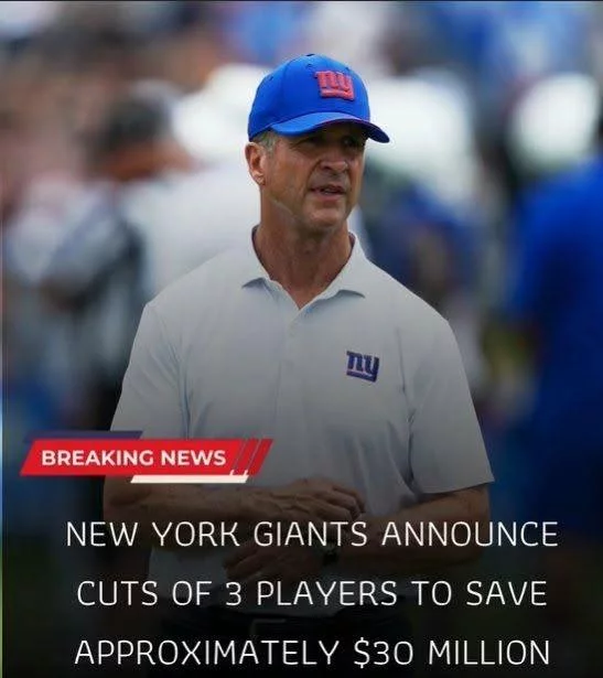 Cover Image for BREAKING NFL NEWS: New York Giants Reportedly Preparing to Part Ways With Three Players in Major Roster Shake-Up, Potentially Freeing Up Approximately $30 Million in Salary Cap Space.