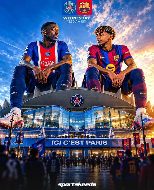 Cover Image for 🚨🔥 CHOC DES GÉANTS : PSG – FC BARCELONE, UN DUEL QUI PROMET DES ÉTINCELLES ! 🔵🔴  Deux mastodontes du football européen, une rivalité qui fait vibrer les supporters et une soirée où chaque détail pourrait tout changer ! Le Paris Saint-Germain et le FC Barcelone se retrouvent au cœur d’une affiche explosive de la Ligue des champions.  D’un côté, Paris et ses ambitions européennes. De l’autre, le Barça, déterminé à imposer son style et à faire parler son talent. Possession, pressing, vitesse, génie individuel… le moindre espace pourrait devenir décisif.  Mais qui saura garder son sang-froid lorsque la pression montera ? Une inspiration de Vitinha, un éclair de génie de Lamine Yamal ou un coup de théâtre inattendu pourrait-il faire basculer la rencontre ?  👀 Les supporters retiennent leur souffle : qui prendra le dessus dans ce choc XXL ?  👇 PSG ou Barça ? Donnez votre pronostic en commentaires ! 🍿⚽
