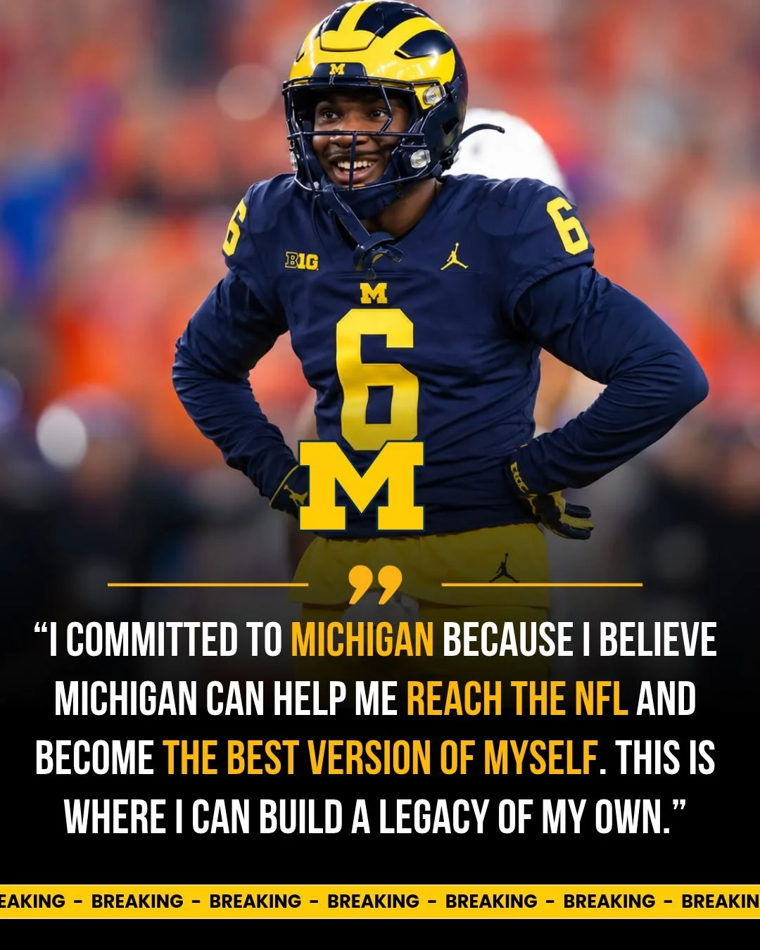 Cover Image for Michigan Officially Adds Ball-Hawking Cornerback in Surprise Move Before Critical Indiana Showdown