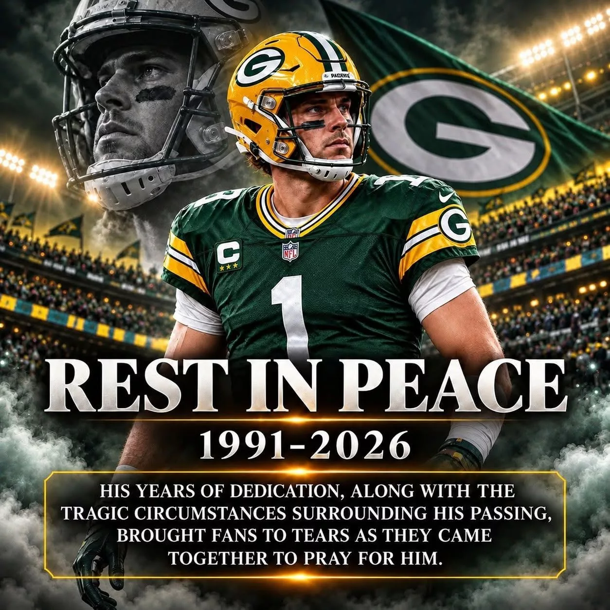 Cover Image for SAD NEWS: A former Green Bay Packers football star has reportedly died at 35 after being shot while breaking up a bar fight